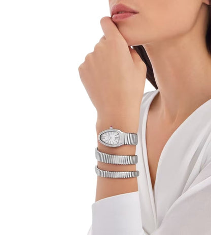 Bvlgar_i Serpenti Silver White Dial