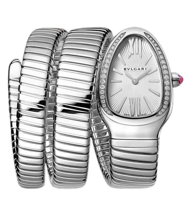 Bvlgar_i Serpenti Silver White Dial