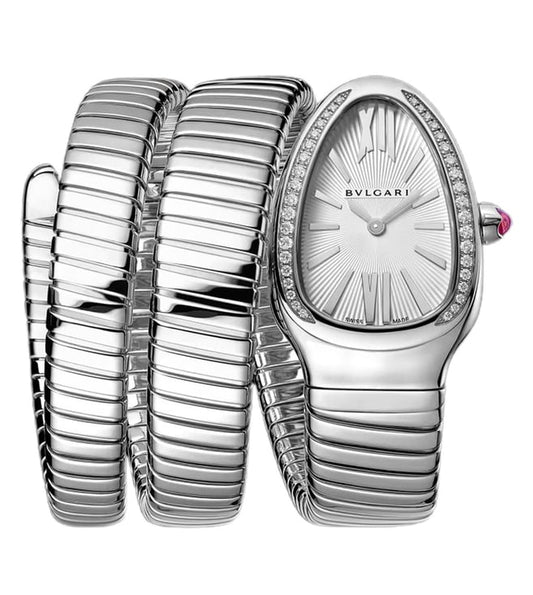Bvlgar_i Serpenti Silver White Dial