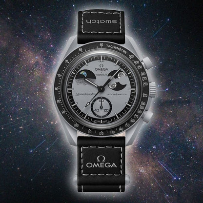 Swatch Omega x Moon Mission Earthphase Speedmaster Gray-Black Moonswatch