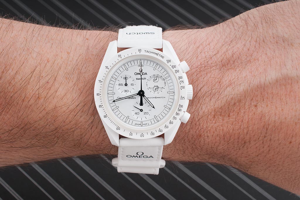 Swatch Omega x Moon Mission To The Moonphase - Full Moon Speedmaster Full White Moonswatch