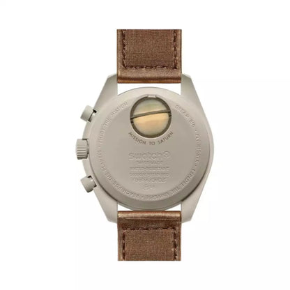 Swatch Omega x Moon Mission To Saturn Speedmaster Bezel Brown Moonswatch