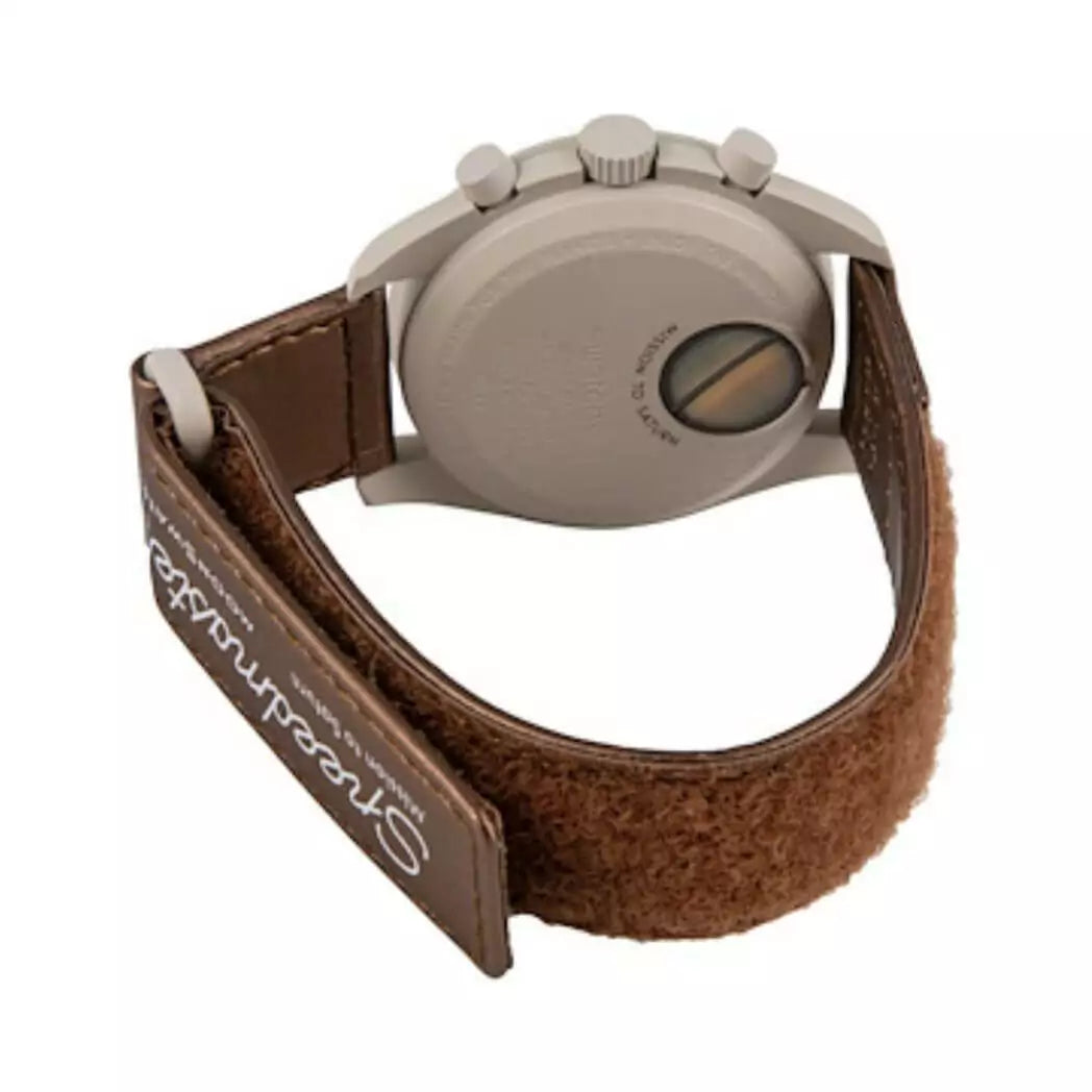Swatch Omega x Moon Mission To Saturn Speedmaster Bezel Brown Moonswatch
