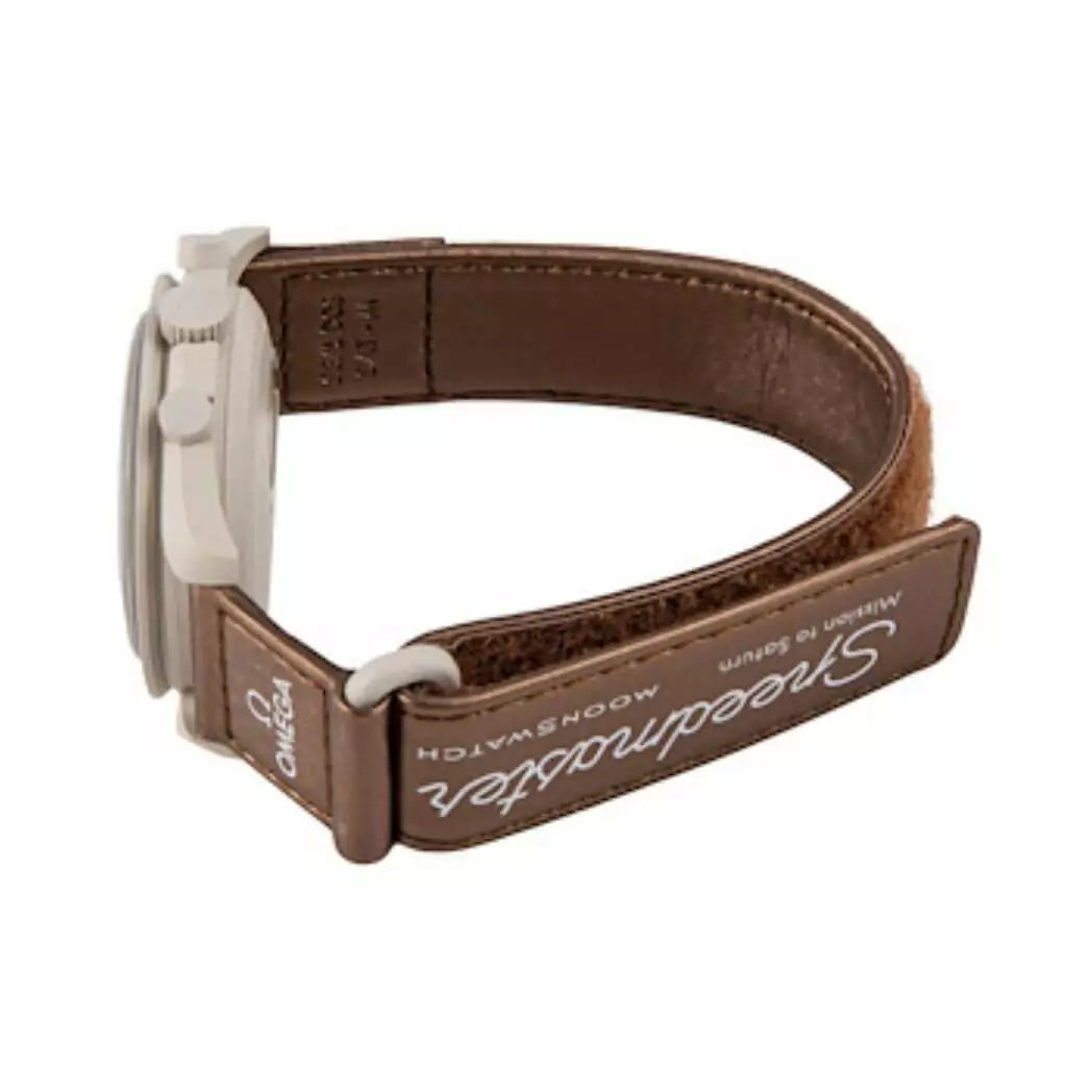 Swatch Omega x Moon Mission To Saturn Speedmaster Bezel Brown Moonswatch