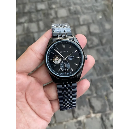 Seiko Presage Full black Stainless steel watch