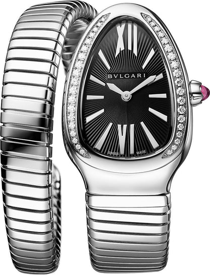 Bvlgar_i Serpenti Silver Black Dial