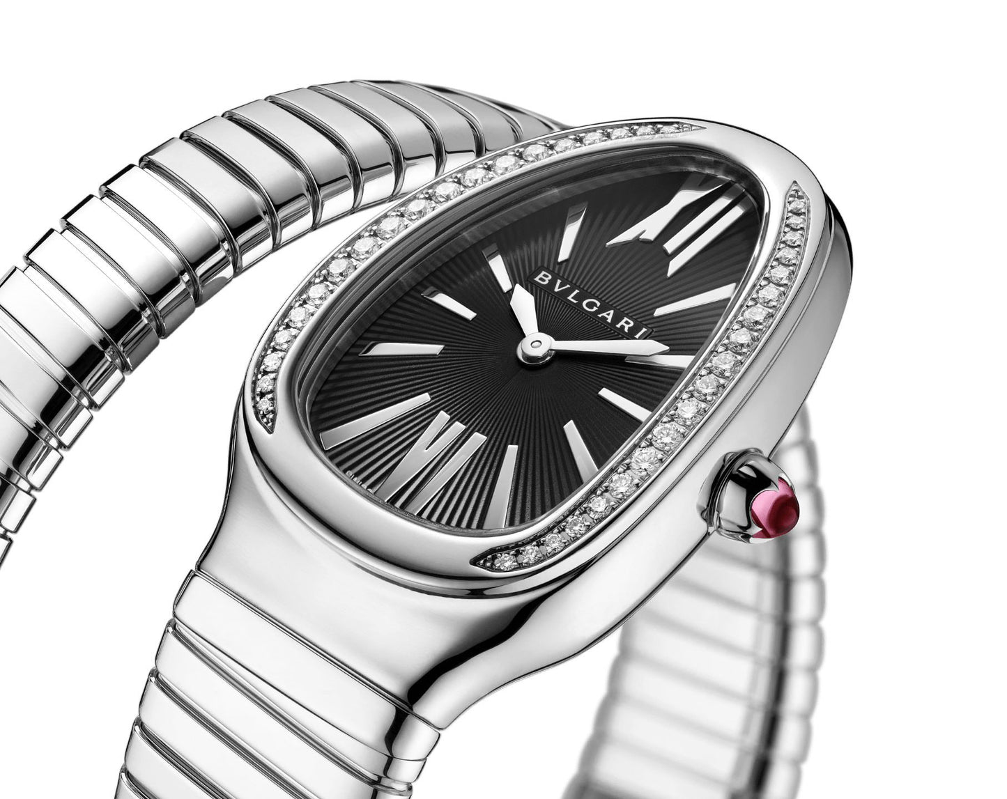 Bvlgar_i Serpenti Silver Black Dial