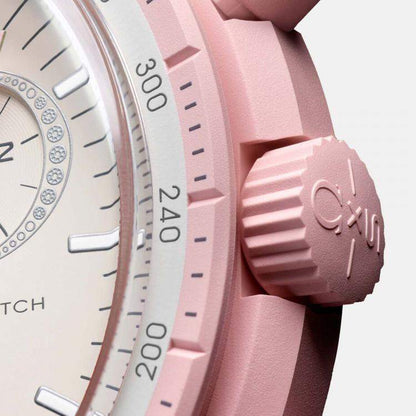 Swatch Omega x Moon Mission To Venus Speedmaster Powdery Pink Moonswatch