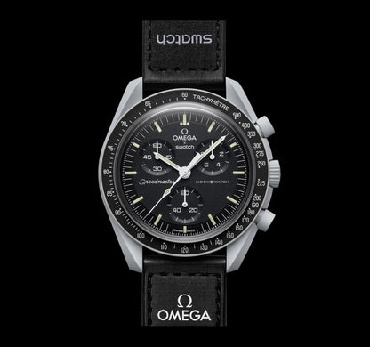 Swatch Omega x Moon Mission To The  Moon Black - New Speedmaster Neavy Gray - Black Moonswatch