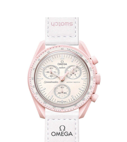 Swatch Omega x Moon Mission To Venus Speedmaster Powdery Pink Moonswatch