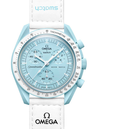 Swatch Omega x Moon Mission To Uranus Speedmaster Sky Blue Moonswatch
