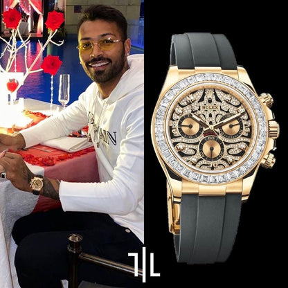 Role_x Daytona Eye of Tiger Gold Diamond Watch